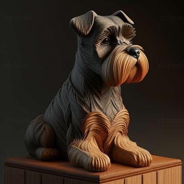 3D model Zwergschnauzer dog (STL)